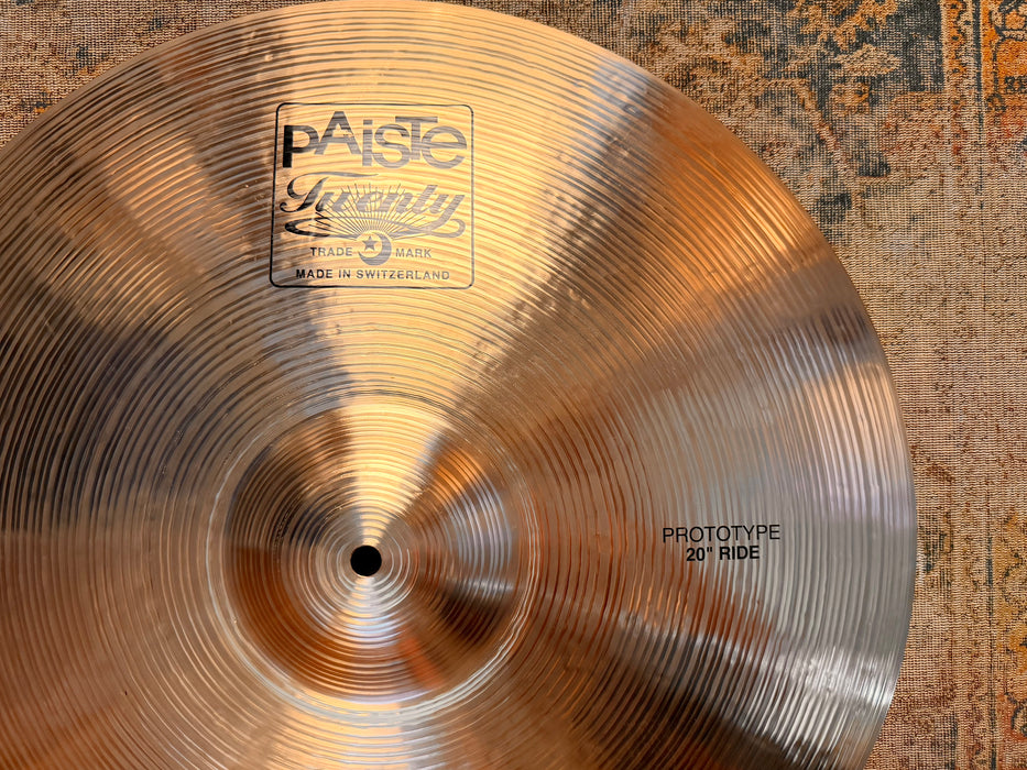 LATHED BELL Paiste PROTOTYPE DARK SMOOTH CLEAN 20” Original Twenty Series IMMACULATE! 2674 g