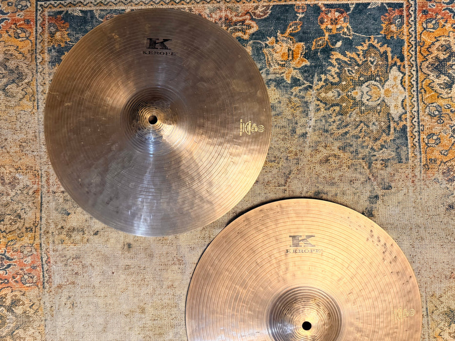 Rare Zildjian KEROPE Hihats 14” THIN 848 1166 g DEEP RICH Gorgeous! LIGHT COMPLEX! Discontinued!