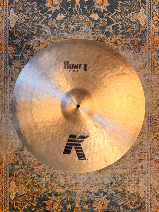 Zildjian 21” K Heavy Ride DISCONTINUED! SMOOTH DARK Versatile! Aged Mellowed  21 Years! 3272 g