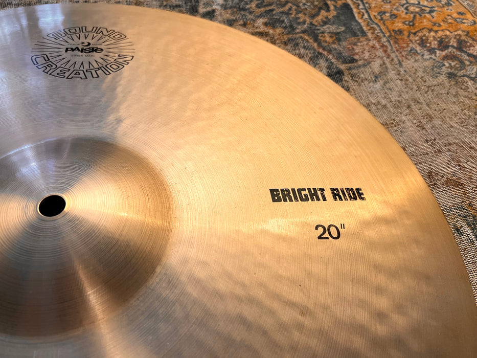 RARE Vintage Paiste Sound Creation BRIGHT RIDE 20” 2659 g CLEAN SOUND MELLOW SMOOTH