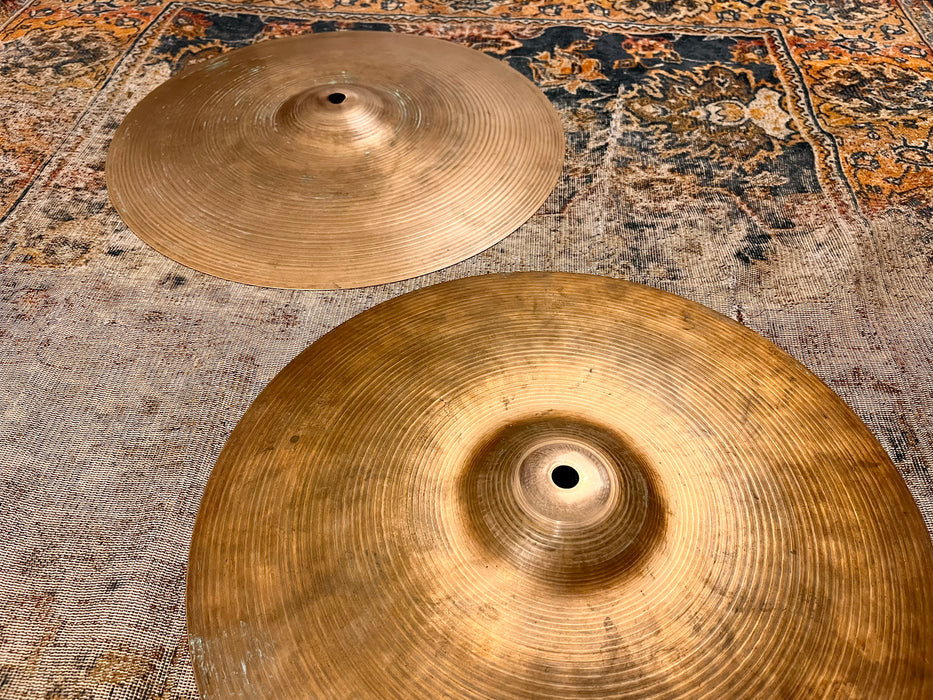 THIN TOP Vintage Zildjian New Beat 14” Hihats ONLY 722 g Over 1056 g Light Complex Amazing
