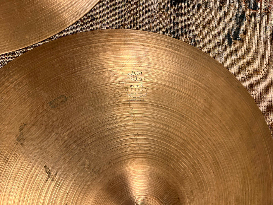 DRY Vintage Zildjian 1960s EARLY NEW BEAT Hihats 15” 1080 1332 g CRISP 60s Tone
