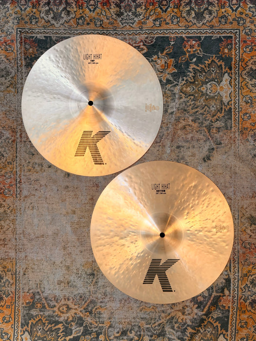 Zildjian K LIGHT Hihats 15” SUPER Clean Dark & CRISP! Versatile! 1094 1470 g  DON’T PAY $720
