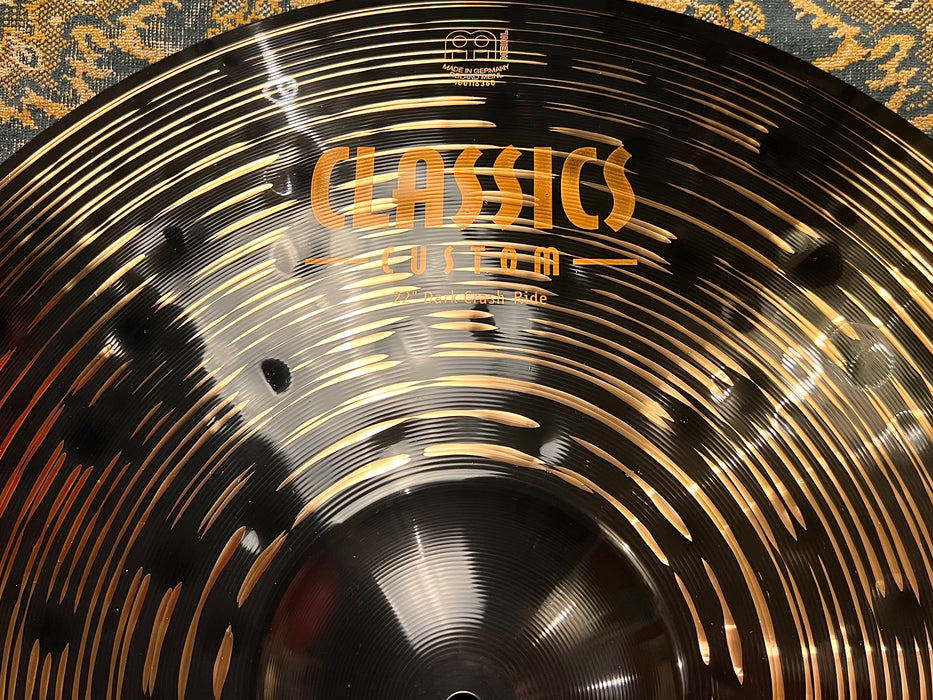 PERFECT In Bag Meinl Classics Custom DARK Crash Ride 22” 2686  g HUGE Dark FULL