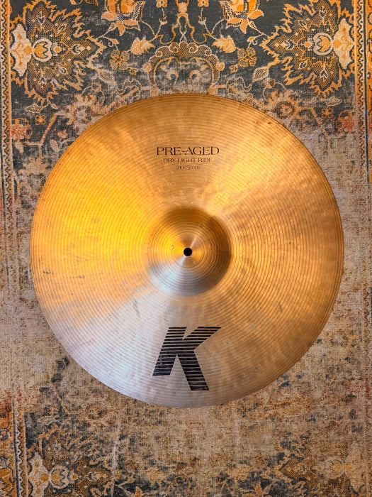 Zildjian K PRE AGED DRY LIGHT Ride 20” EARLY 1980s Model 2288 g Semi-DRY & CRASHABLE