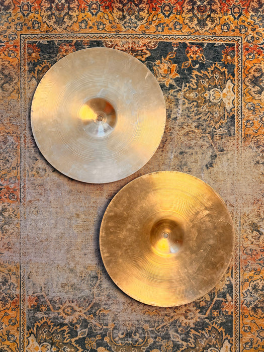 1960s Vintage Zildjian 14” Hihats PAPER THIN 758 881 g AMAZING PAIR! Light Complex Hand Hammered