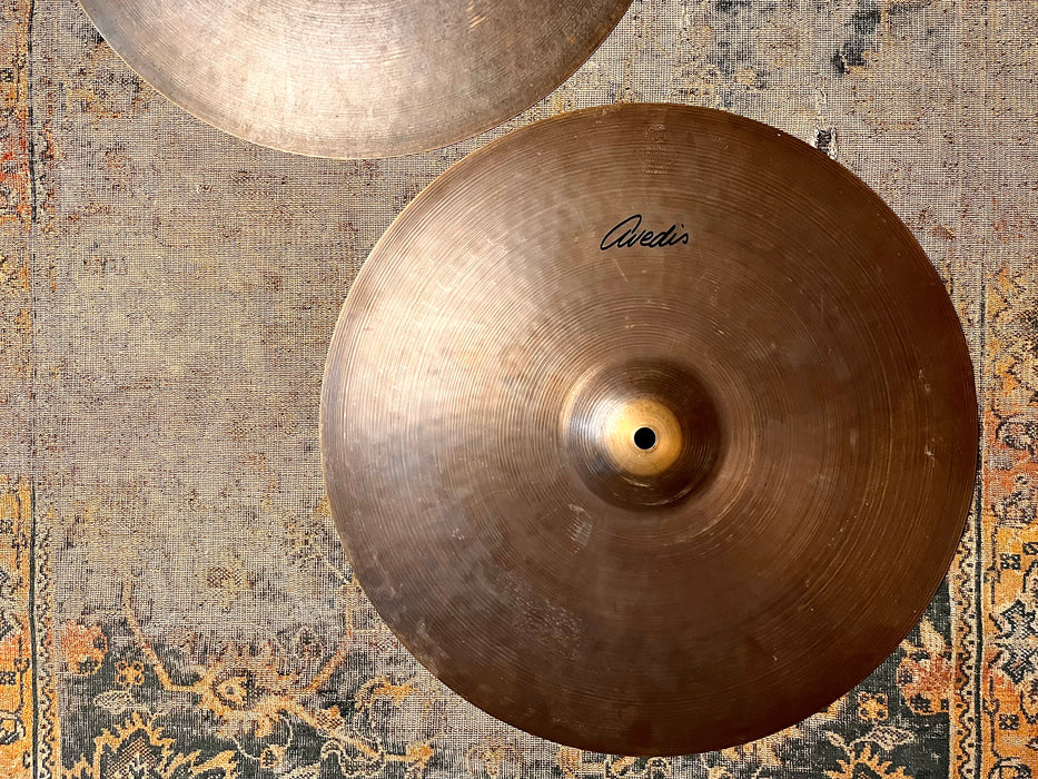 Zildjian AVEDIS Series 16” Hihats DISCONTINUED Ultra Smooth! 1238 1602 g MASSIVE Beauties