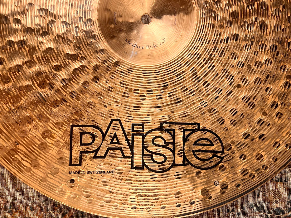 Rare Paiste TRADITIONAL Medium 20” Crash Ride Sizzle 2168 g AMAZING Cd! Ultra Warm Crashable Mellow