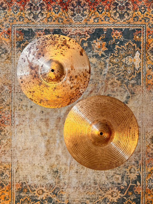 Unique HEATHER STINE CUSTOM 13” Hihats w PATINA! Crisp CLEAN Articulate Tone! 816 1244 g