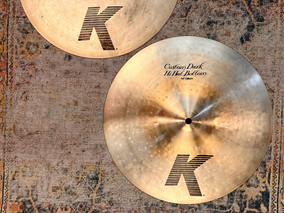 Zildjian K CUSTOM DARK 14” Hihats 1060 1244 g CLEAN CRISP DARK & Versatile! Don’t pay $570!