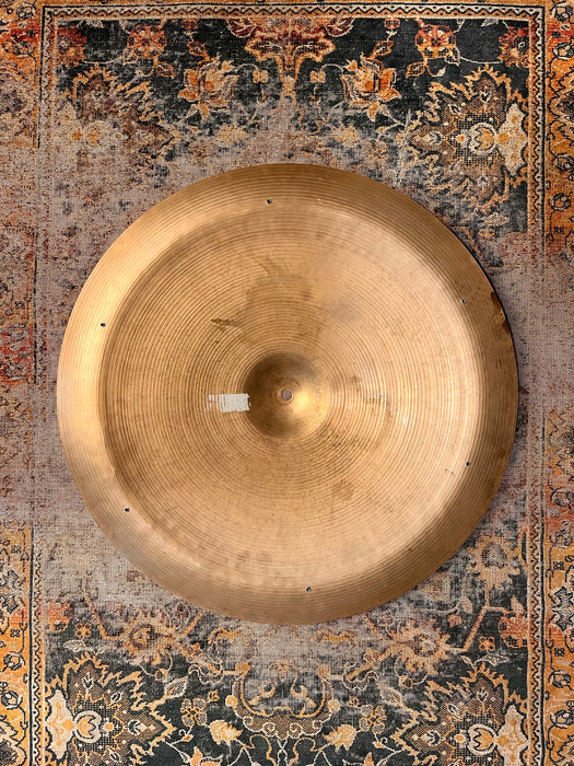 Vintage ZILDJIAN 20” Factory SWISH China Pang 1912 g MELLOW! Sizzle! Hard To Find! ALL 6 Vintage Rivets