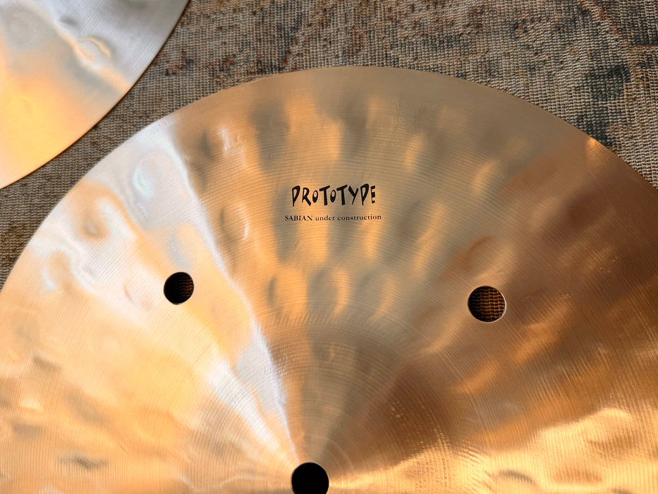 UNIQUE CUSTOM Sabian PROTOTYPE HHX QUICK BEAT GROOVE HATS Hihats in 13” 828 1192 g MINT!