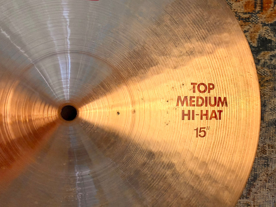PAISTE 2002 15” Medium Hihats 995 1192 g Clean Tone! FAT CRISP 15s”!  Iconic! Why PAY $604???
