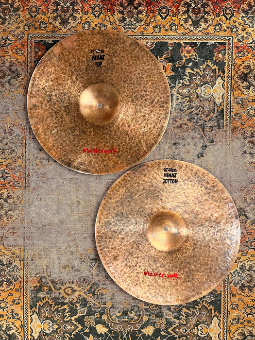DARK DRY MASTERWORK 16” PAPERTHIN Hihats w JINGLES 997 1082 g Unlathed TURK!