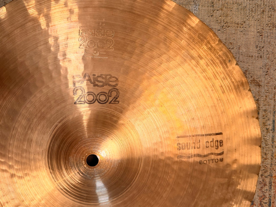 Vintage 1974 EARLY Paiste 2002 BLACK LABEL 15" SOUND EDGE Hihats! BONHAM! THE REAL DEAL! 1139 1024 g ICONIC!