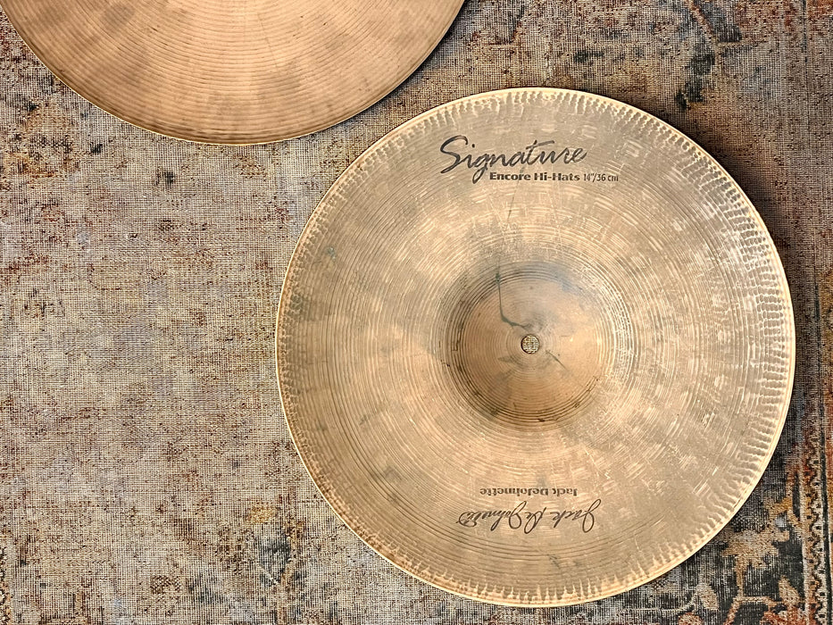 Sabian JACK DEJOHNETTE ENCORE Hihats 14” DRY ARTICULATE! Very Rare 1016 1498 g ICONIC!