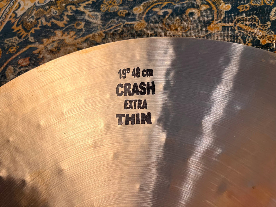 LIGHT COMPLEX 1/2 Lathe Masterwork PAPER THIN 19” Crash Ride 1362 g Brushed