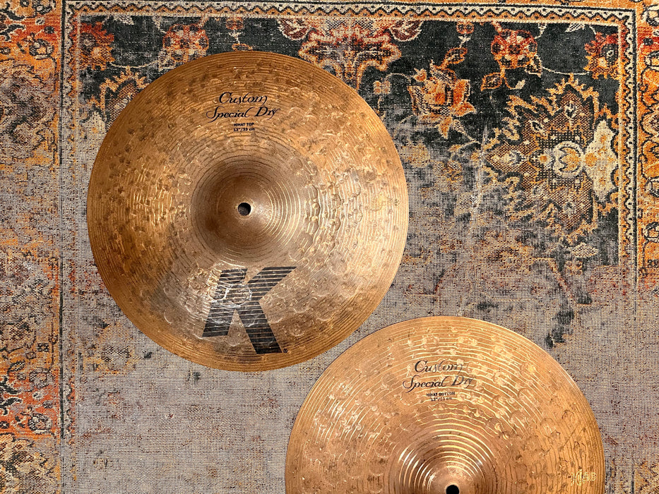 RARE Zildjian ORIGINAL K Custom SPECIAL DRY 13” Hihats 826 1090 g CRISP DRY ARTICULATE! Clean!