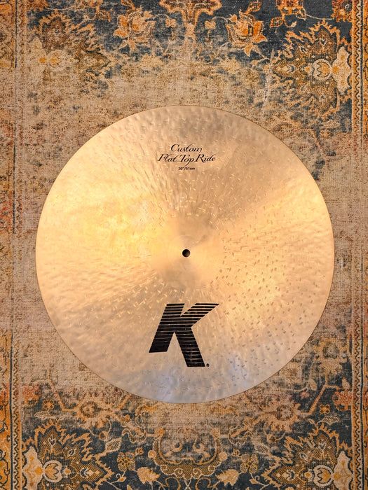 Zildjian K CUSTOM FLAT Ride 20” DARK SMOOTH 2168 g Pinpoint Clean Stick Attack! Don’t Pay $500