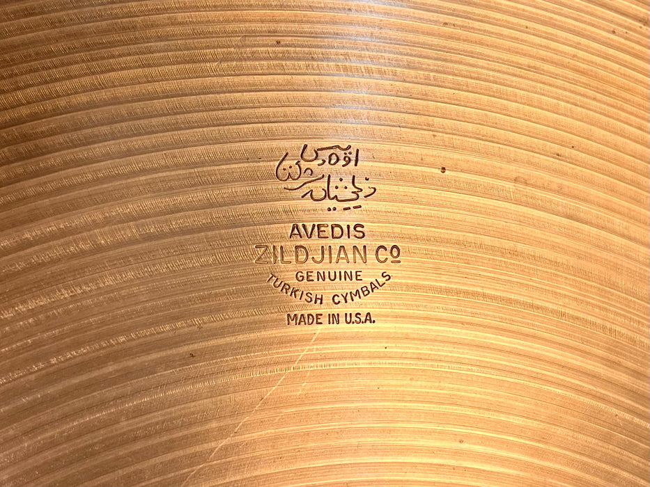 Gorgeous 1960s Vintage Zildjian 22” BIG Light Crash Ride 2846 g Hand Hammered Smooth Dark Crashable