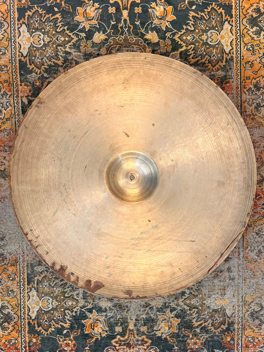 Rare Vintage 1950s Zildjian 24” BLOCK STAMP Ride Crash 3546 g INSANELY BEAUTIFUL! Does It ALL!!