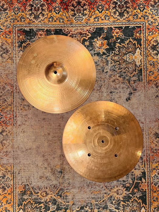 RARE Vintage VINNIE 1970s A & CIE Zildjian EARLY QUICK BEAT 14” Hihats 1180 1330 g CLEAN BRILLIANT