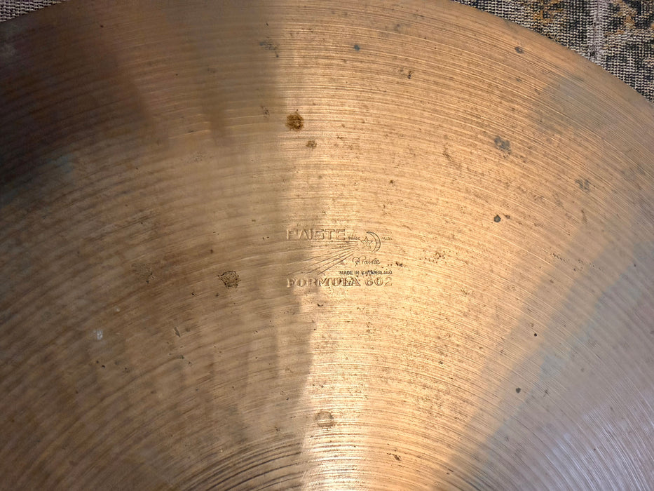 Rare Vintage Paiste 602 Pre Serial 22” FACTORY “MEDIUM” Ride Crash at ONLY 2790 g CLEAN Light and SHIMMERING! Sounds Amazing!