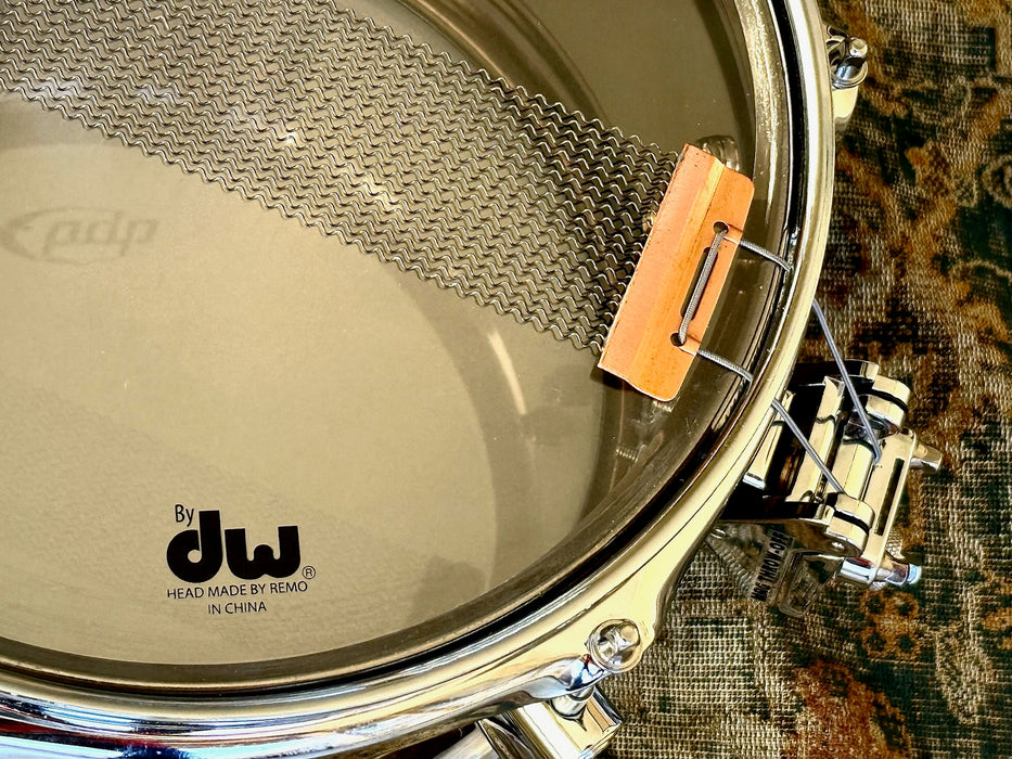 DW BLACK NICKEL Over Steel 6” X 10” PDP Snare  Factory Original! Mag Throwoff