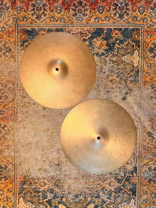 Vintage Zildjian 1960s New Beat Hihats 14” SMOOTH Iconic Tone! EARLY NEW BEATS At 896 1298 g