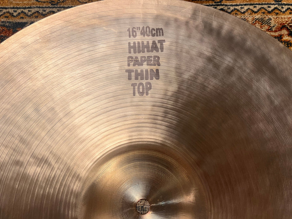 MASSIVE 16” ULTRA LIGHT COMPLEX Pre Aged Masterwork Hihats 872 968 g PERFECT