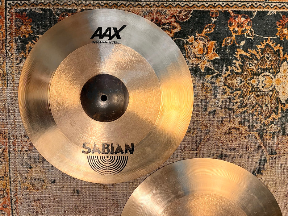 Sabian AAX FREQ HATS Hihats 14” Tight w/ RADIA Style Lathe 974 1486 g Fantastic Shape! Why Pay $515?