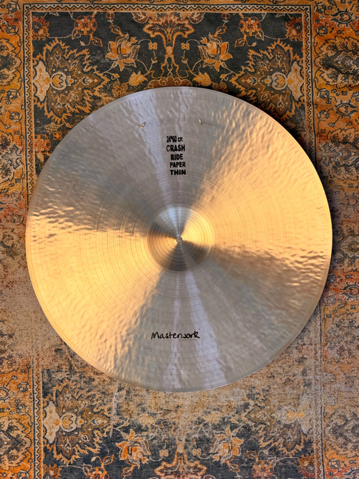 GLORIOUS GLOWING 24” Masterwork Paper Thin Jazz Master Crash Ride 2482 g Sizzle