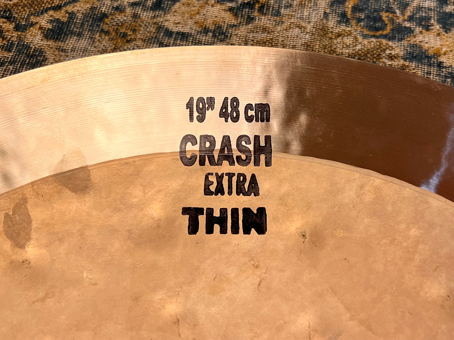 Deep Hammered ULTRA LIGHT COMPLEX Masterwork 19” Paper Thin Crash Ride 1174 g