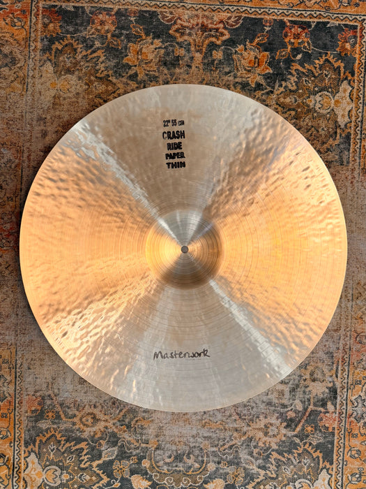 Gorgeous Light Smooth Masterwork JAZZ MASTER 22” Paper Thin Ride 1834 g Ultra Crashable