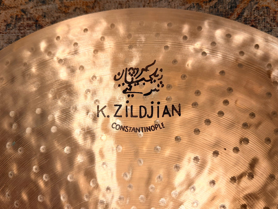 Zildjian K CONSTANTINOPLE OVERHAMMERED THIN 22” Ride THIN ONE!! IMMACULATE! Only 2127 g Light Airy! Crashable