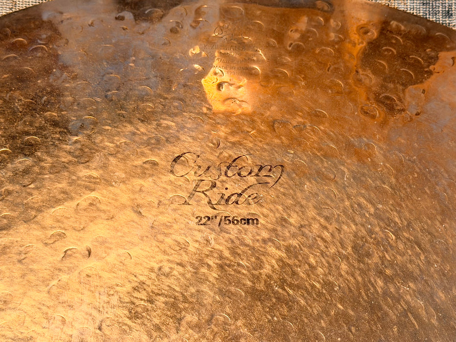 THE FAMOUS Zildjian 22” K CUSTOM Ride ONLY 3180 g DARK TONE! Semi-Dry LIGHT COMPLEX! Discontinued!