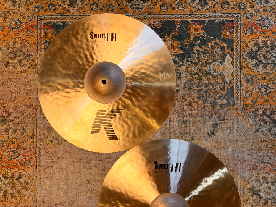 Zildjian K SWEET 16” Hihats 16” HUGE 1268 1958 g PERFECT! MASSIVE DARK HATS! Discontinued?  Don’t Pay $700