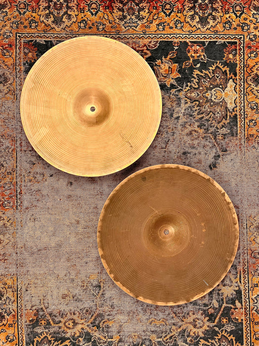 THIN 1960s Vintage Zildjian 14” EARLY New Beat Hihats 816 1161 g LIGHT COMPLEX! Sound Incredible!