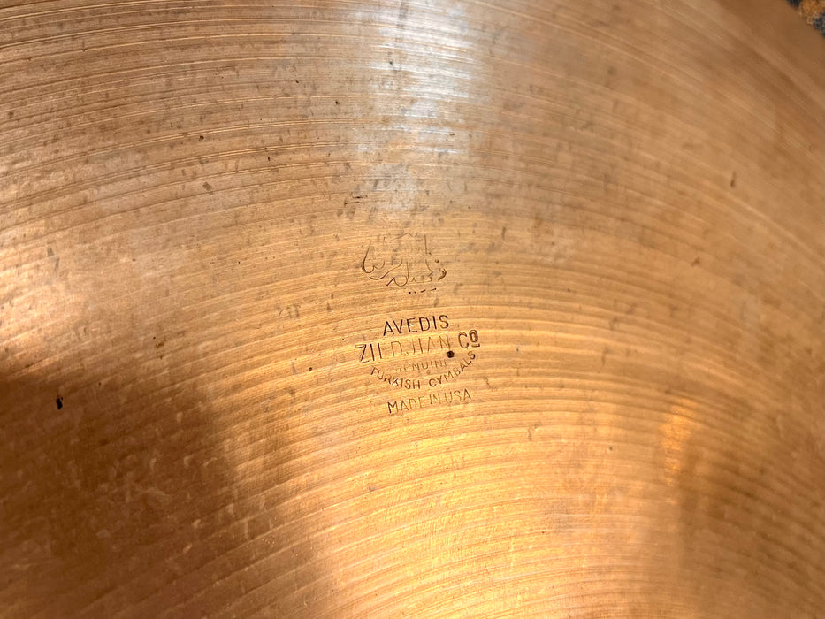 Vintage Zildjian 1940s TRANS STAMP THIN 22” Crash Ride 2422 g Amazing! Glorious Crash! Hand Hammered