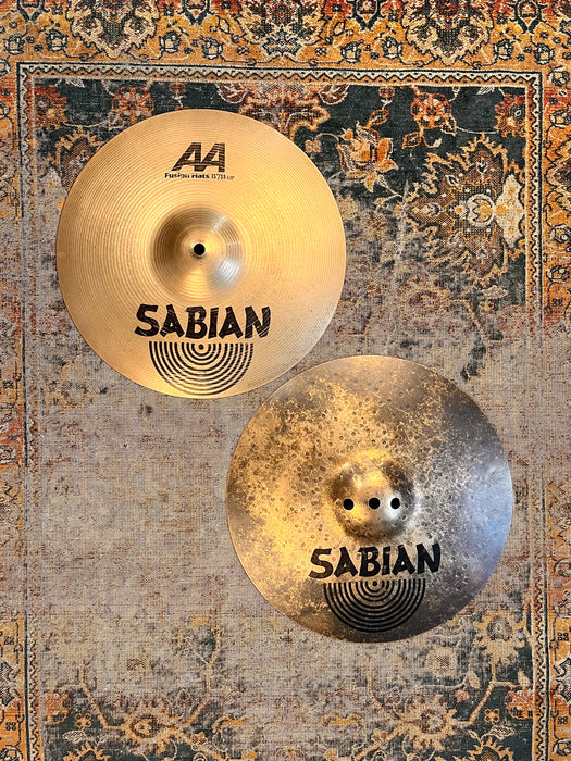 Sabian FUSION 13" Hihats 870 1576 g K/Z style CLEAN CRISP TONE! Brilliant FINISH AA