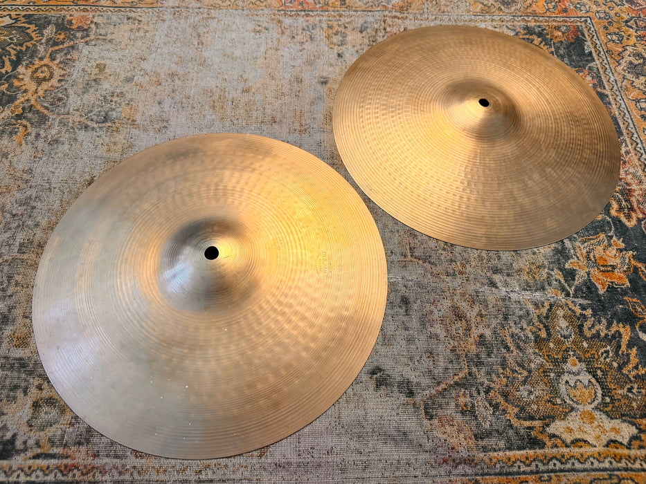 1960s Vintage Zildjian 14” Hihats THIN Light Complex Hand Hammered! 808 992 g Sound AWESOME!