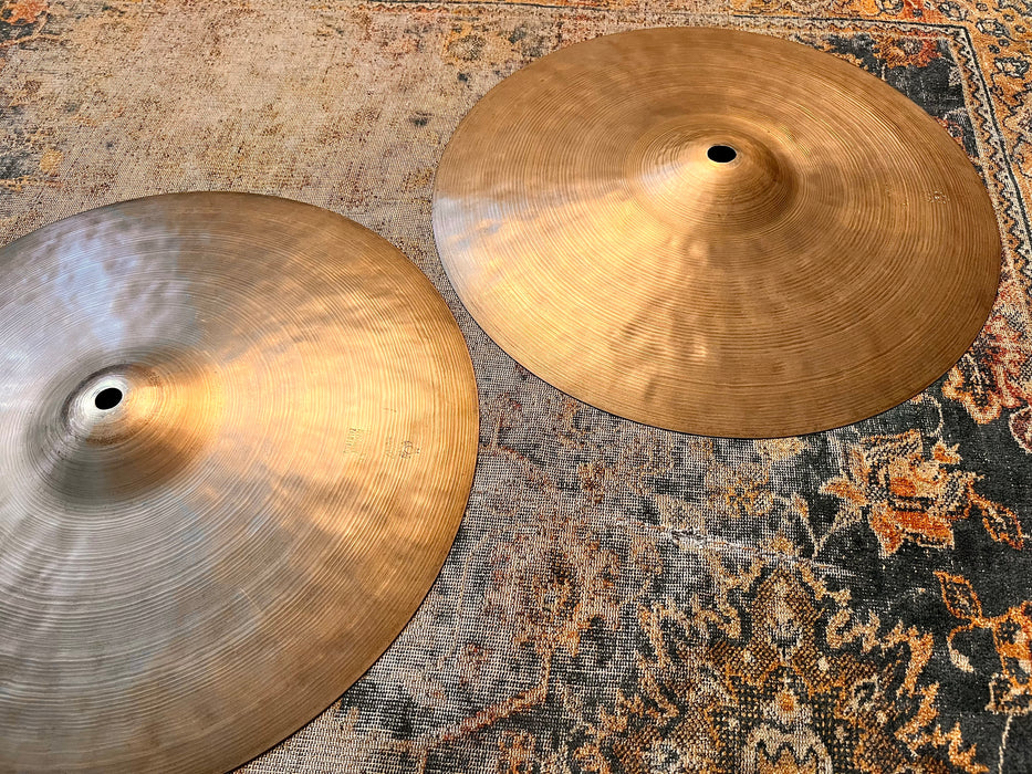 VINTAGE Zildjian ISTANBUL K HIHATS 14” 968 992 g DRY COMPLEX!! Hand hammered! REAL DEAL TURKISH Ks