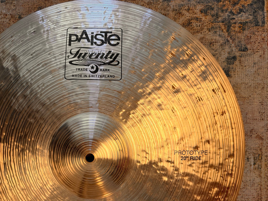 LATHED BELL Paiste PROTOTYPE DARK COMPLEX 20” Original Twenty Series 2194 g w STEEP Profile! Perfect!