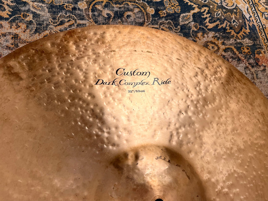 DARK DRY Discontinued Zildjian K Custom DARK COMPLEX 21” Ride 2570 g SUPER CLEAN! Amazing