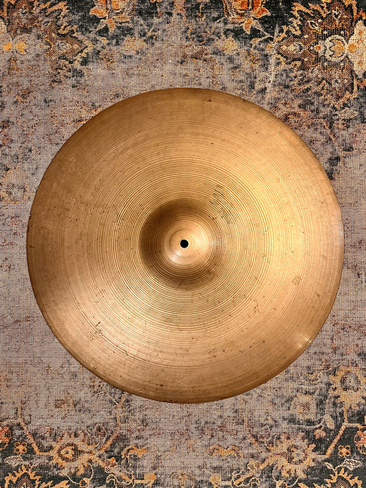VINTAGE Zildjian 18" TRANS STAMP 1940s Light Crash Or Ride 1570 g 80 YR OLD Beauty!