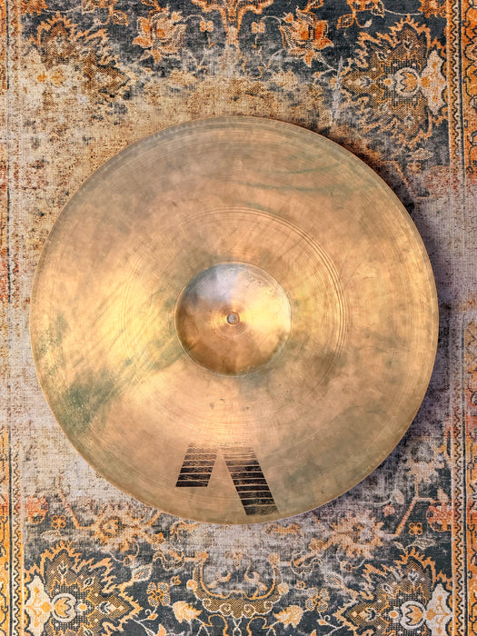 Vintage Zildjian EAK RIDE Crash THIN 20” at ONLY 2180 g Hand Hammered Semi-Dry And CRASHABLE! Dark Patina