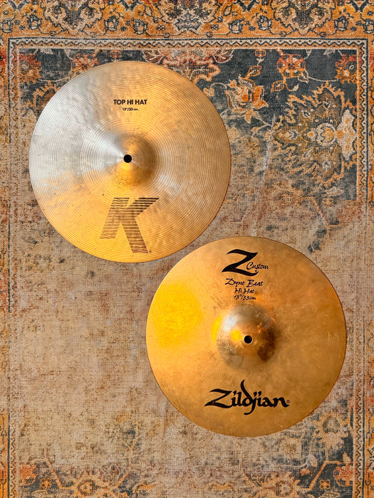 ULTRA CRISP Zildjian K/Z COMBO 13" Hihats 890 1438 g SEMI DRY! Discontinued???