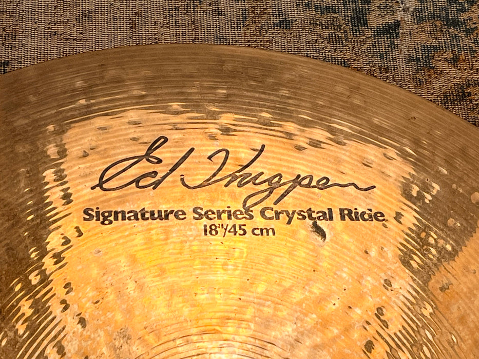 Rare Sabian ED THIGPEN 18” HH CRYSTAL FLAT Ride 1458 g ULTRA SMOOTH Controlled Tone! Brilliant Finish