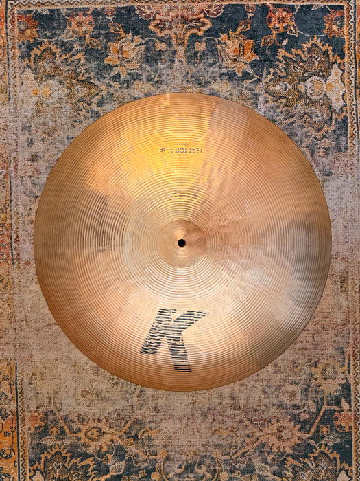 Vintage 80s Zildjian K FLAT Ride 20” Rare BRILLIANT! Glassy Focused! ULTRA TIGHT Definition 2532 g CLEAN