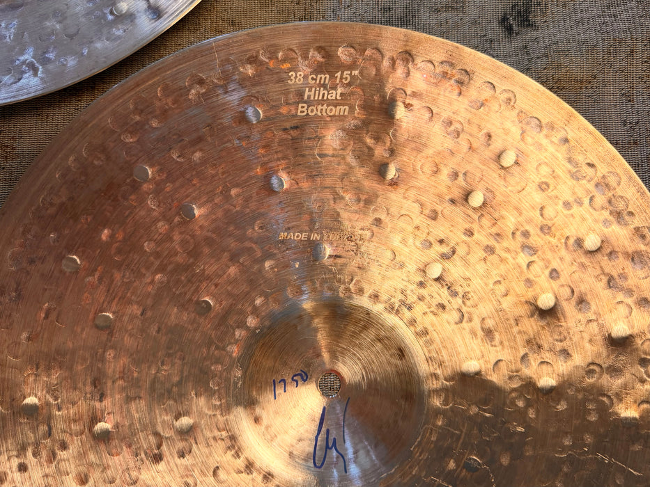 Unique HUGE 15” Dark Complex Bosphorus Syncopation SW Hihats 1050 1250 g Beautiful!